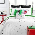 Kate Spade Black And White Polka Dot Bedding Set Full Length