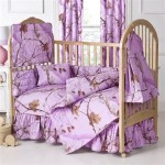 Lavender Camo Crib Bedding